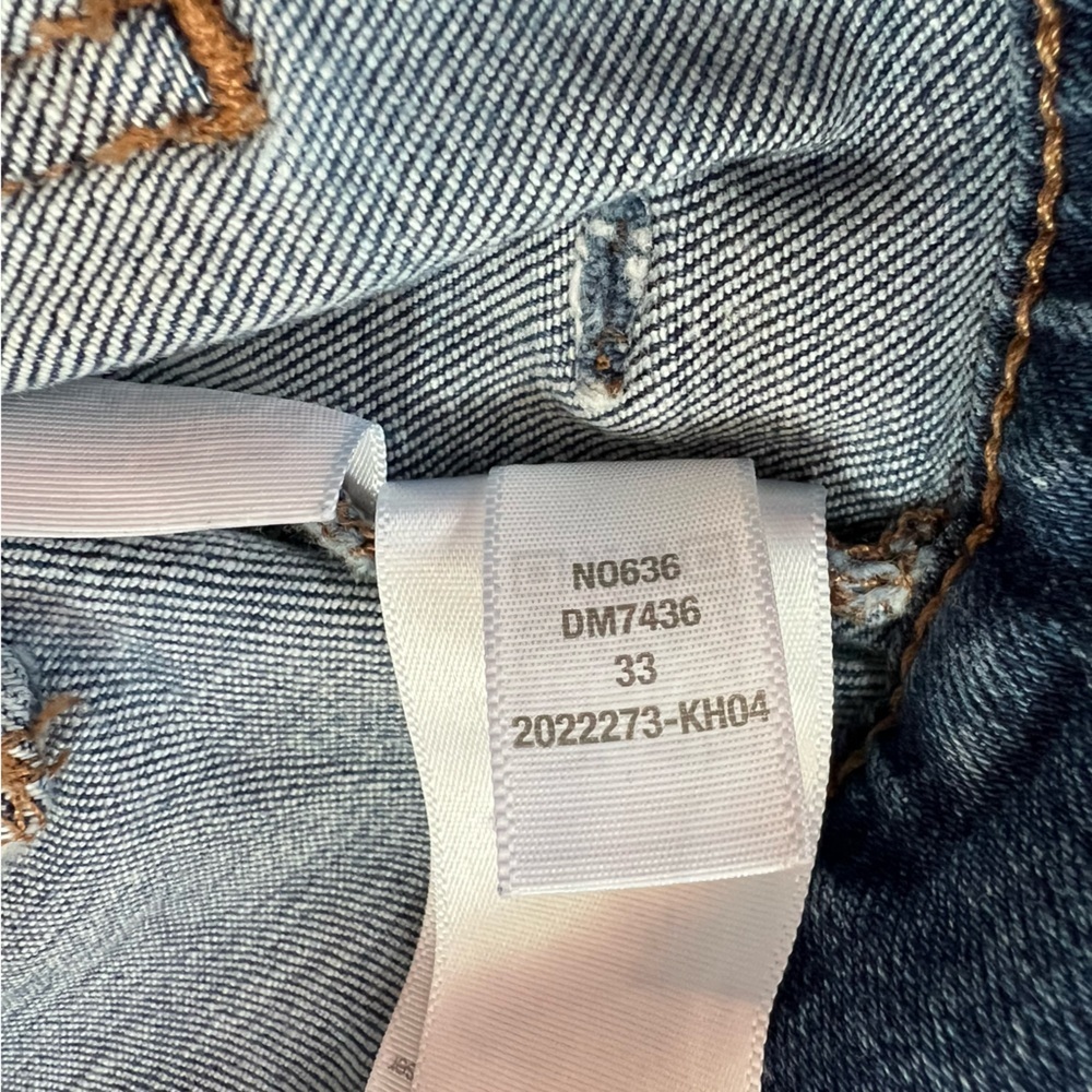 Madewell Mid-Rise Kick Out Flare Crop Ankle Stretch Jeans Medium Blue, size 33 - Picture 11 of 11